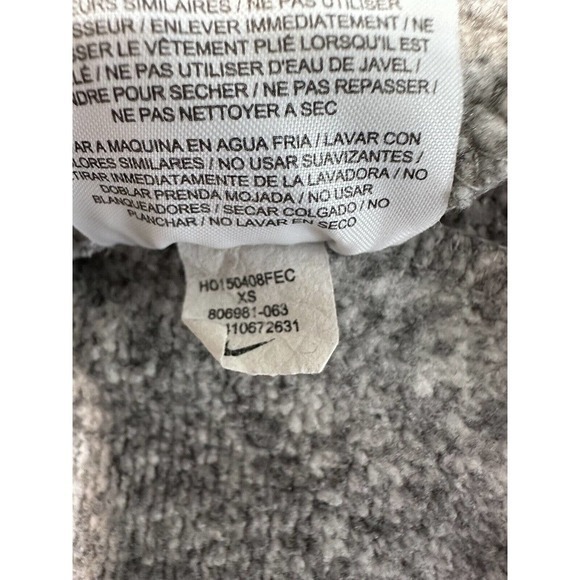 Nike Drifit Womens fleece hoodie Pullover Thin Sweater Heather Grey Size XS #734 - Picture 14 of 14